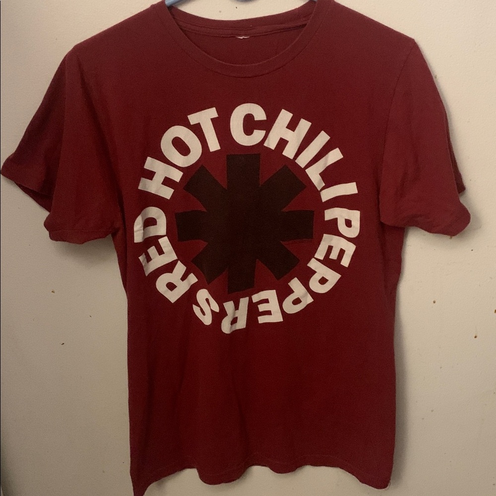Awesome Red Hot Chili Peppers Graphic Red T-Shirt Unisex SZ Small Men/Med Women